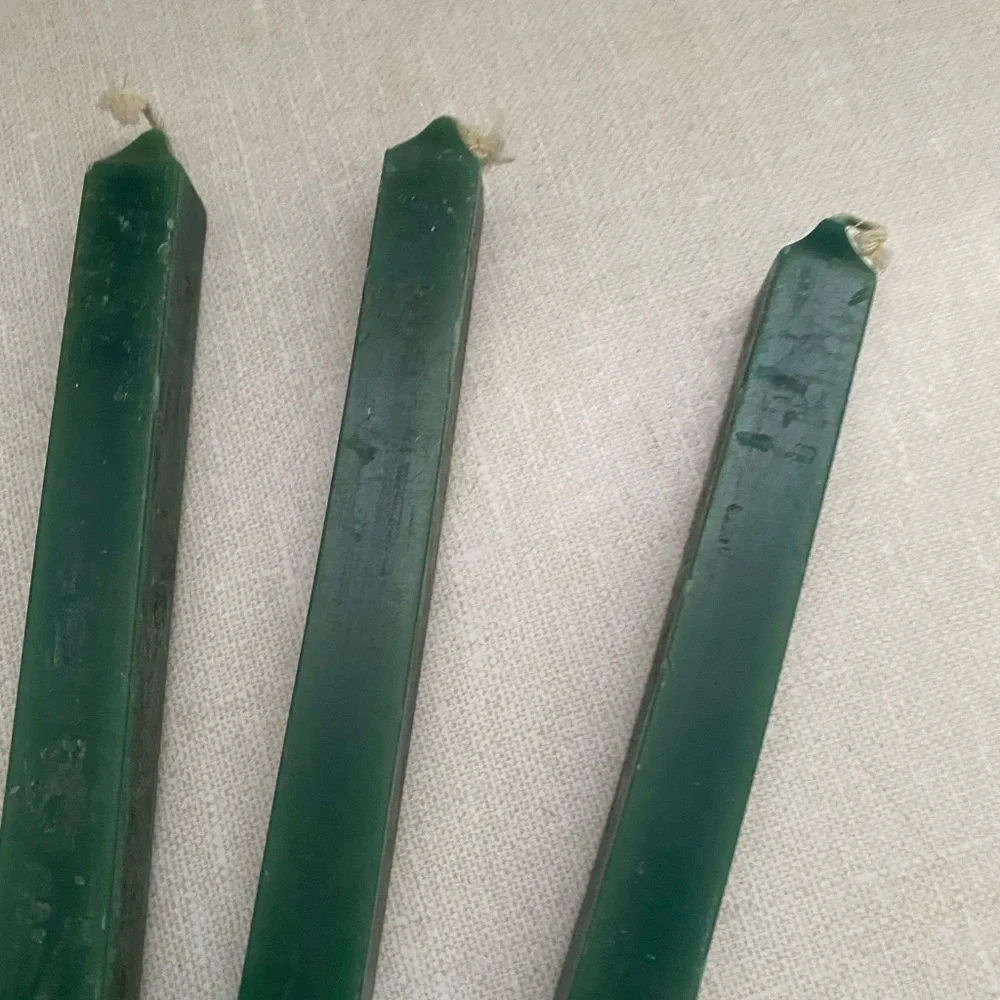 Vintage Partylite Evergreen Candle Sticks Candlestick Lot Of 3 Unlit‎